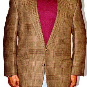 Mens’ Brown Single Breasted Blazer Glen Plaid Burberry